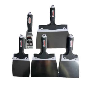 Lot de 5 couteaux de peintre en inox