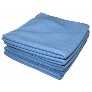 Lavette microfibre bleue classique - 32×36 cm