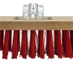 Balai cantonnier professionnel 32 cm – PVC rouge, monture bois